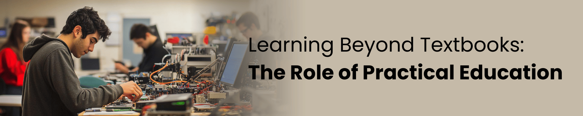 Students engaging in practical education through hands-on activities